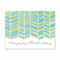 Green Watercolor Pattern Economy Birthday Card - White Unlined Fastick  Envelope